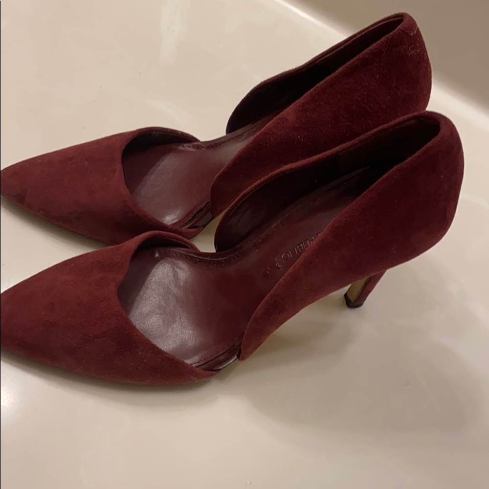 Suede Burgundy heels
